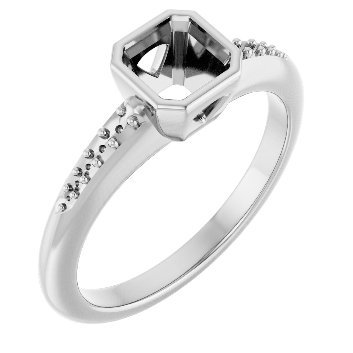 Bezel-Set Solitaire Engagement Ring