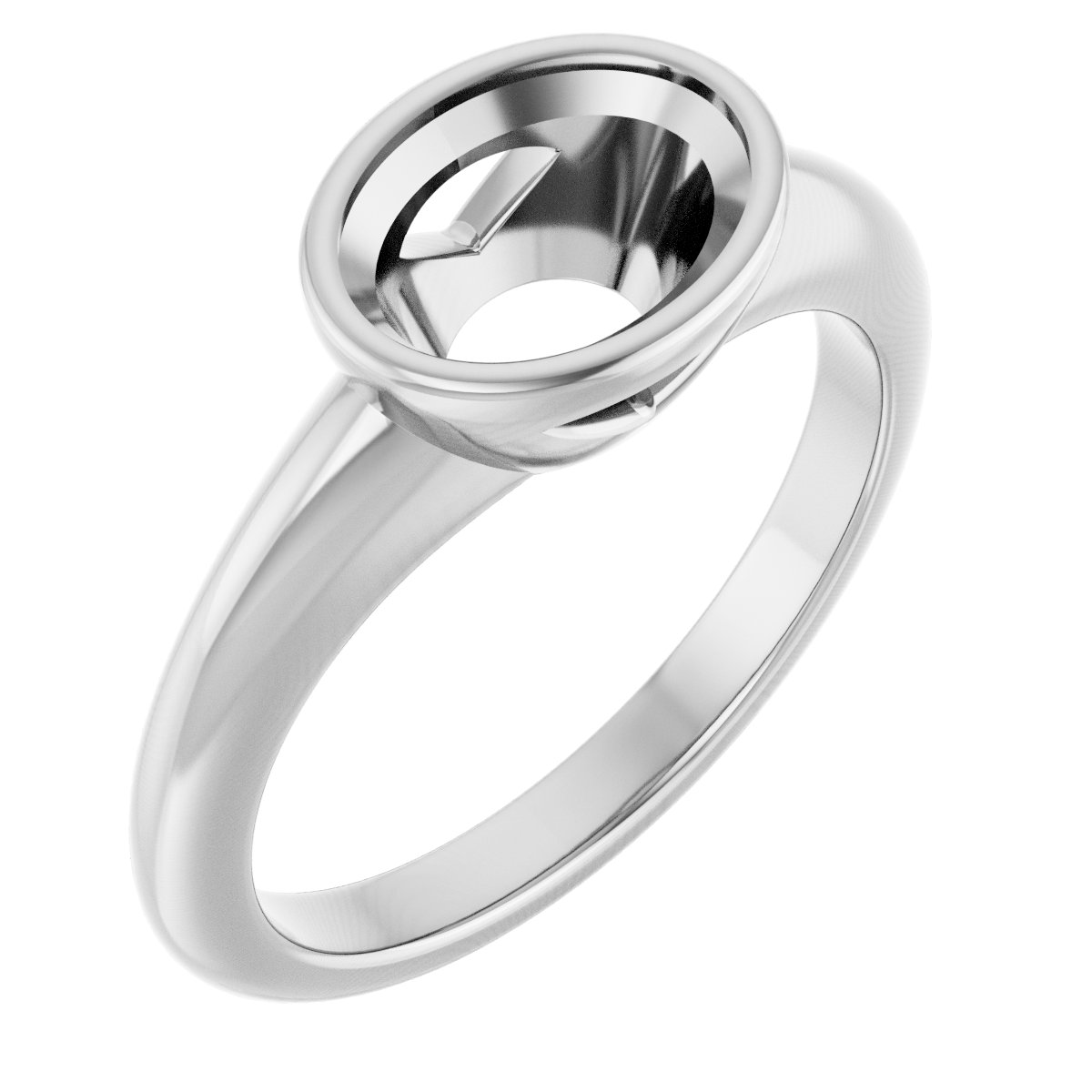 Bezel-Set Solitaire Engagement Ring