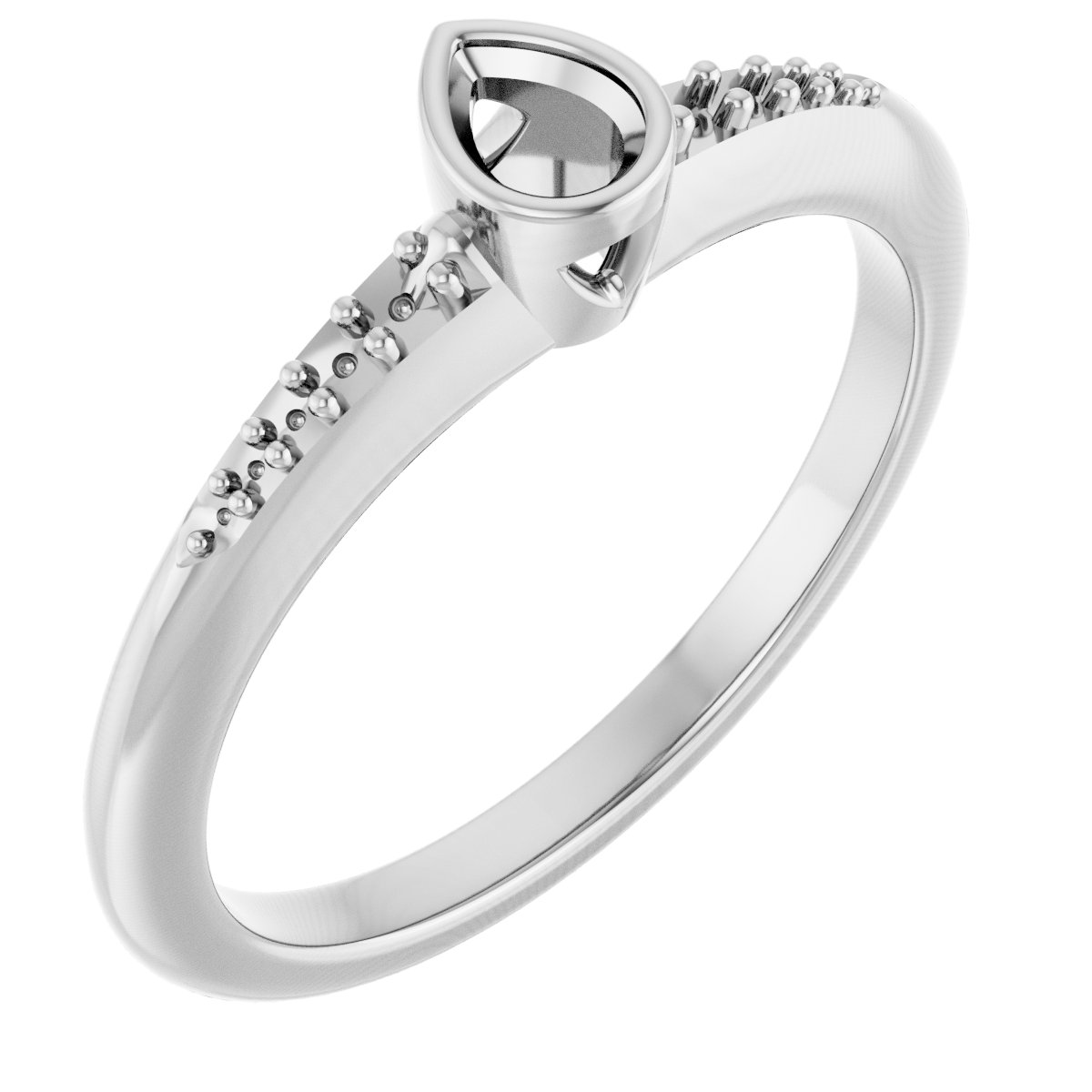 Bezel-Set Solitaire Engagement Ring