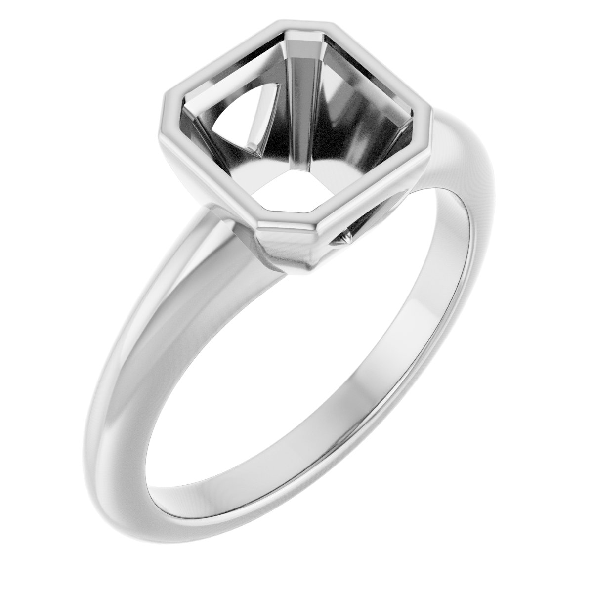 Bezel-Set Solitaire Engagement Ring
