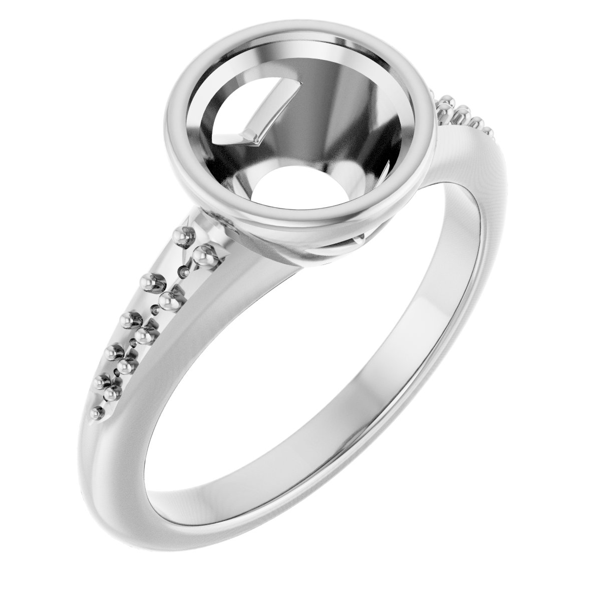 Bezel-Set Solitaire Engagement Ring