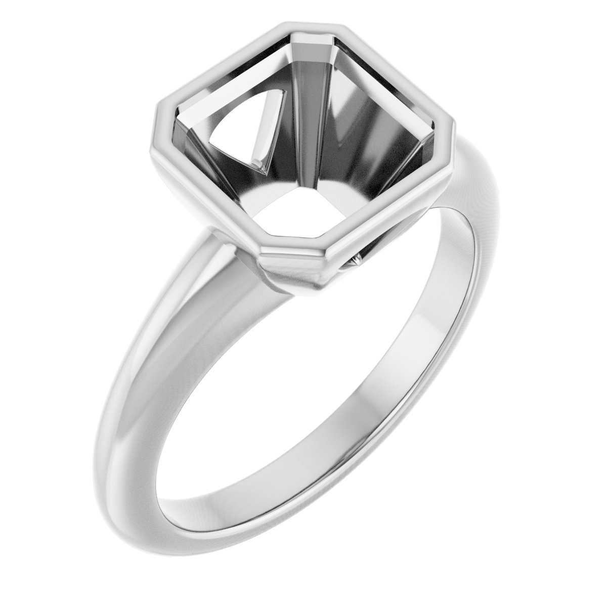 Bezel-Set Solitaire Engagement Ring