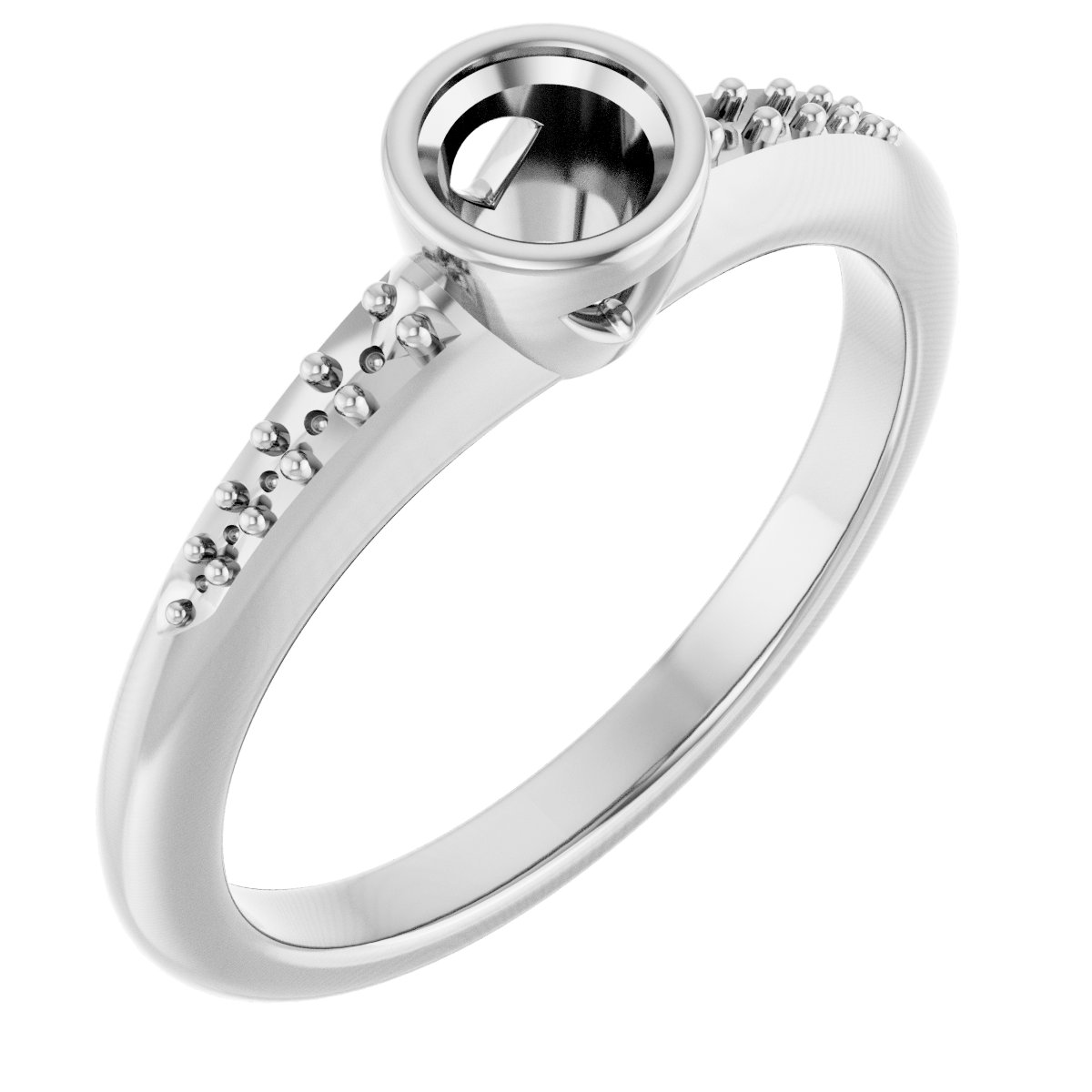 Bezel-Set Solitaire Engagement Ring