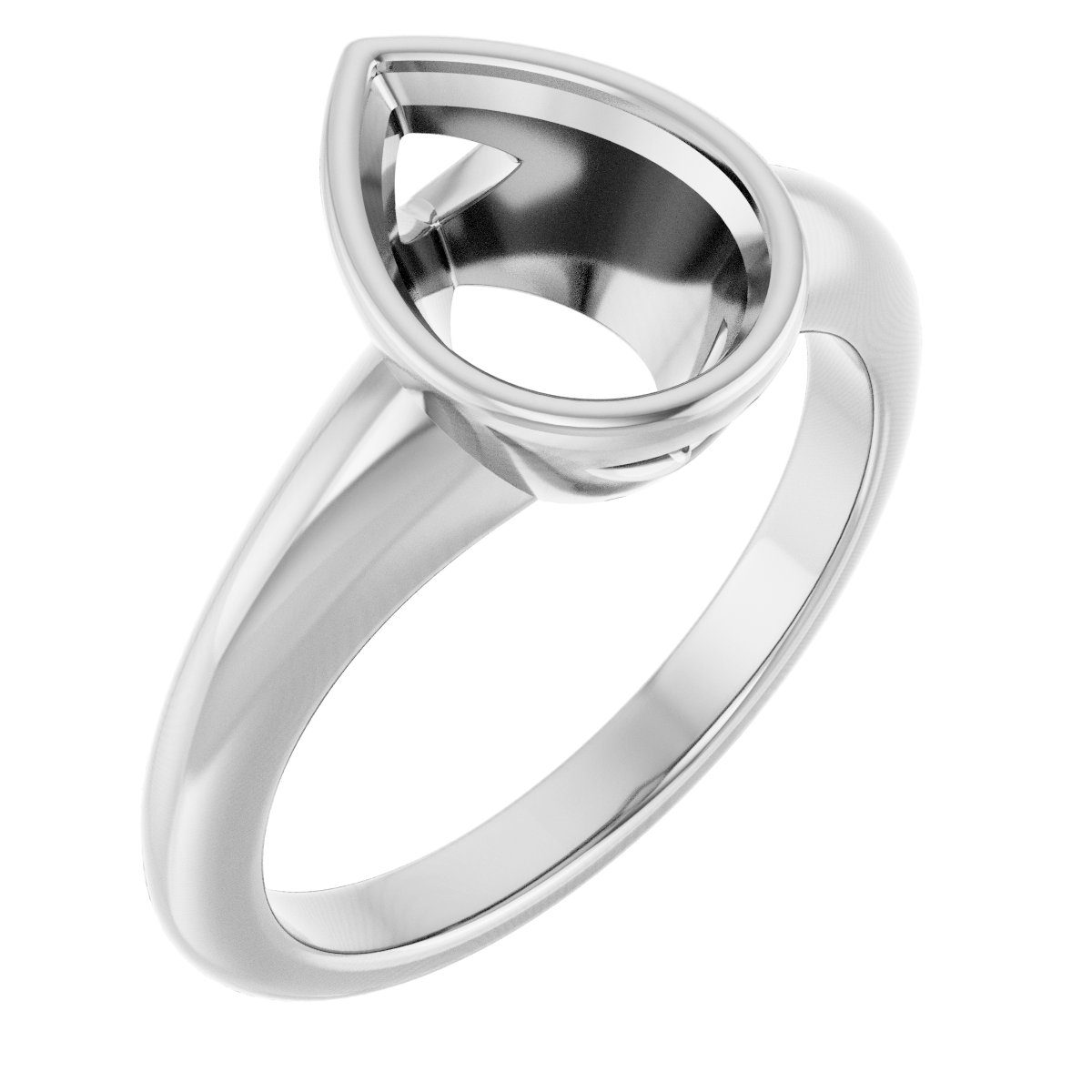 Bezel-Set Solitaire Engagement Ring