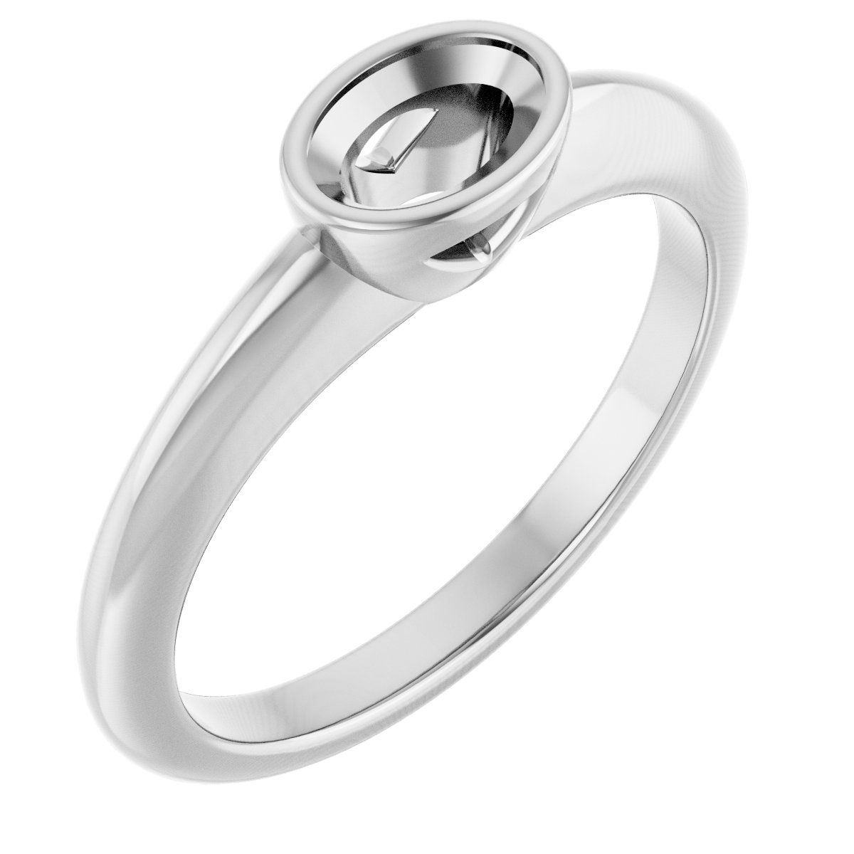 Bezel-Set Solitaire Engagement Ring