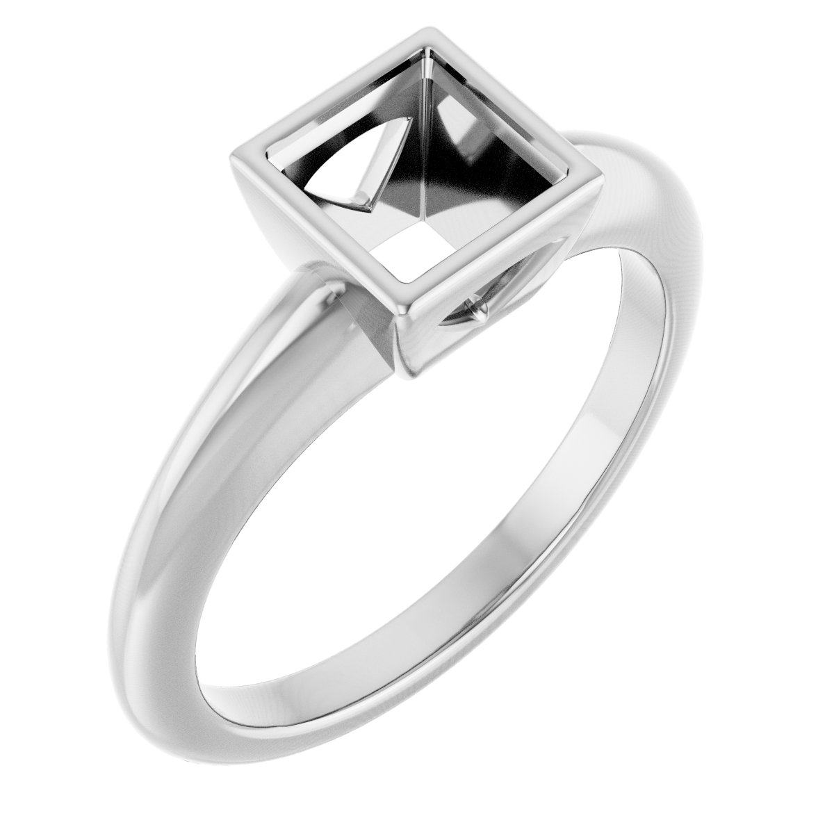Bezel-Set Solitaire Engagement Ring