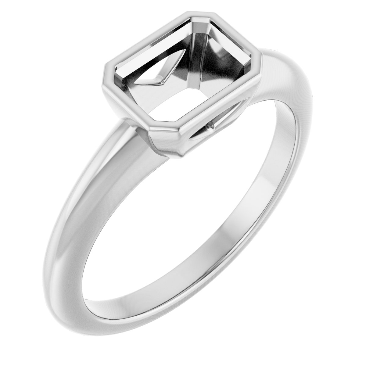 Bezel-Set Solitaire Engagement Ring