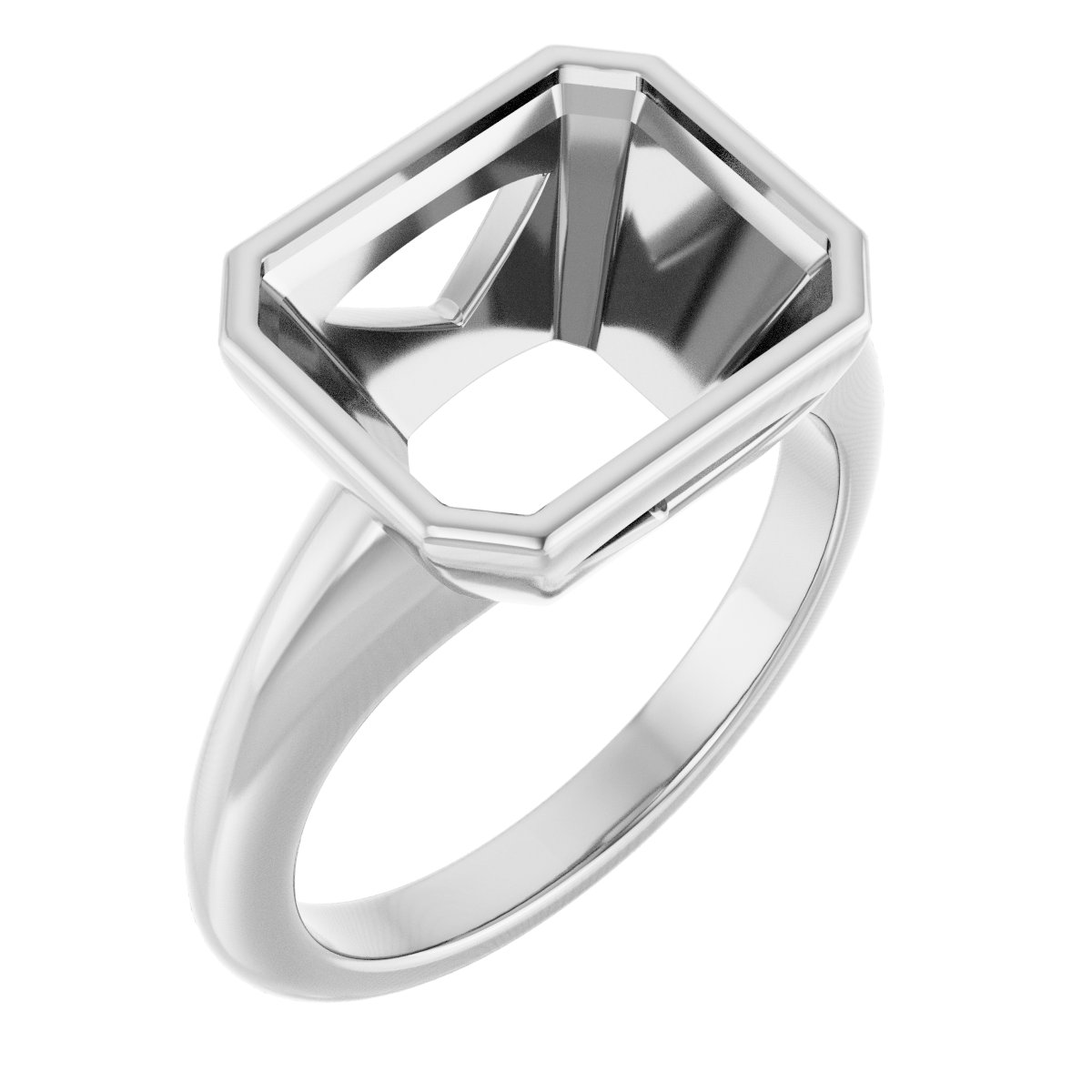 Bezel-Set Solitaire Engagement Ring