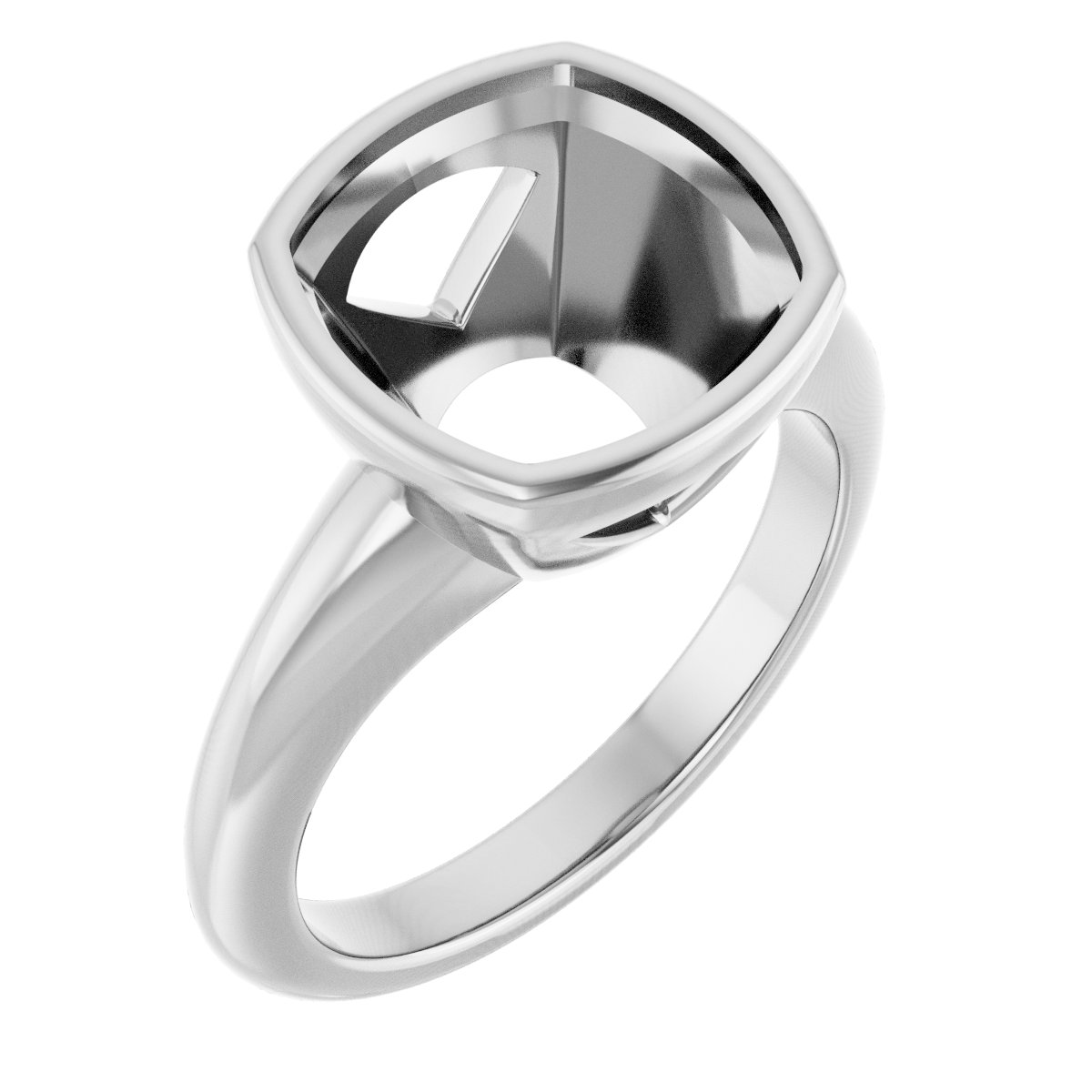 Bezel-Set Solitaire Engagement Ring