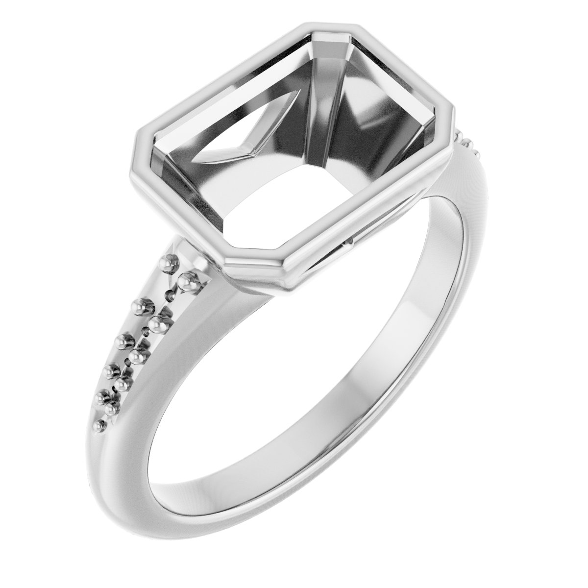 Bezel-Set Solitaire Engagement Ring