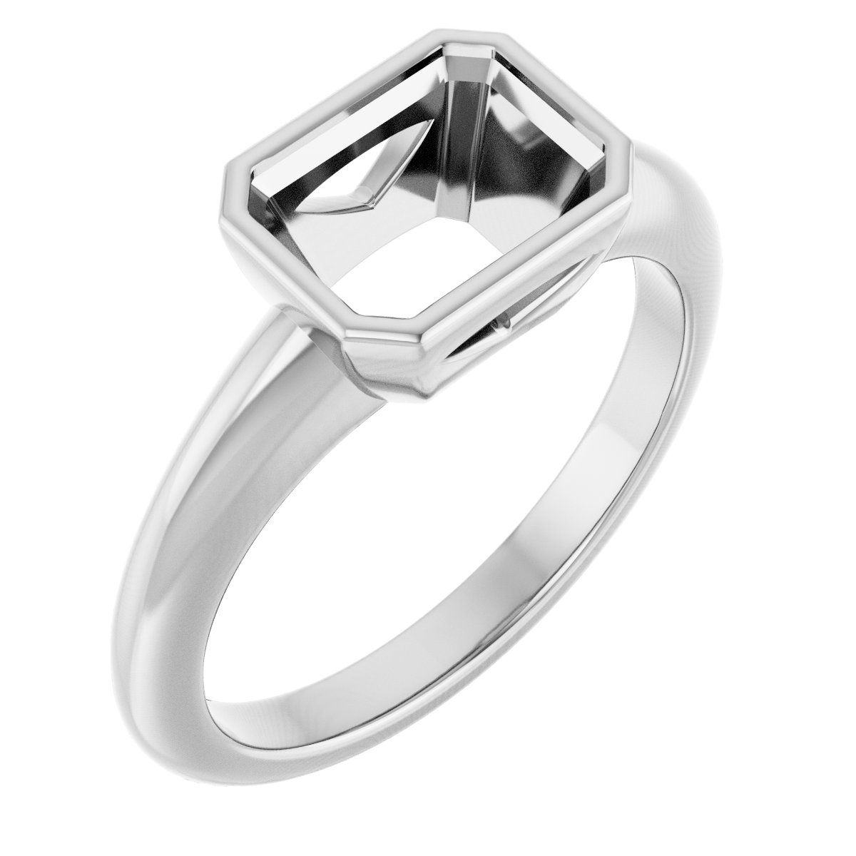 Bezel-Set Solitaire Engagement Ring