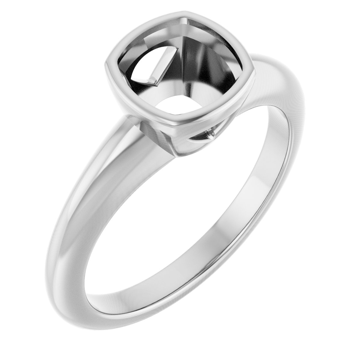 Bezel-Set Solitaire Engagement Ring