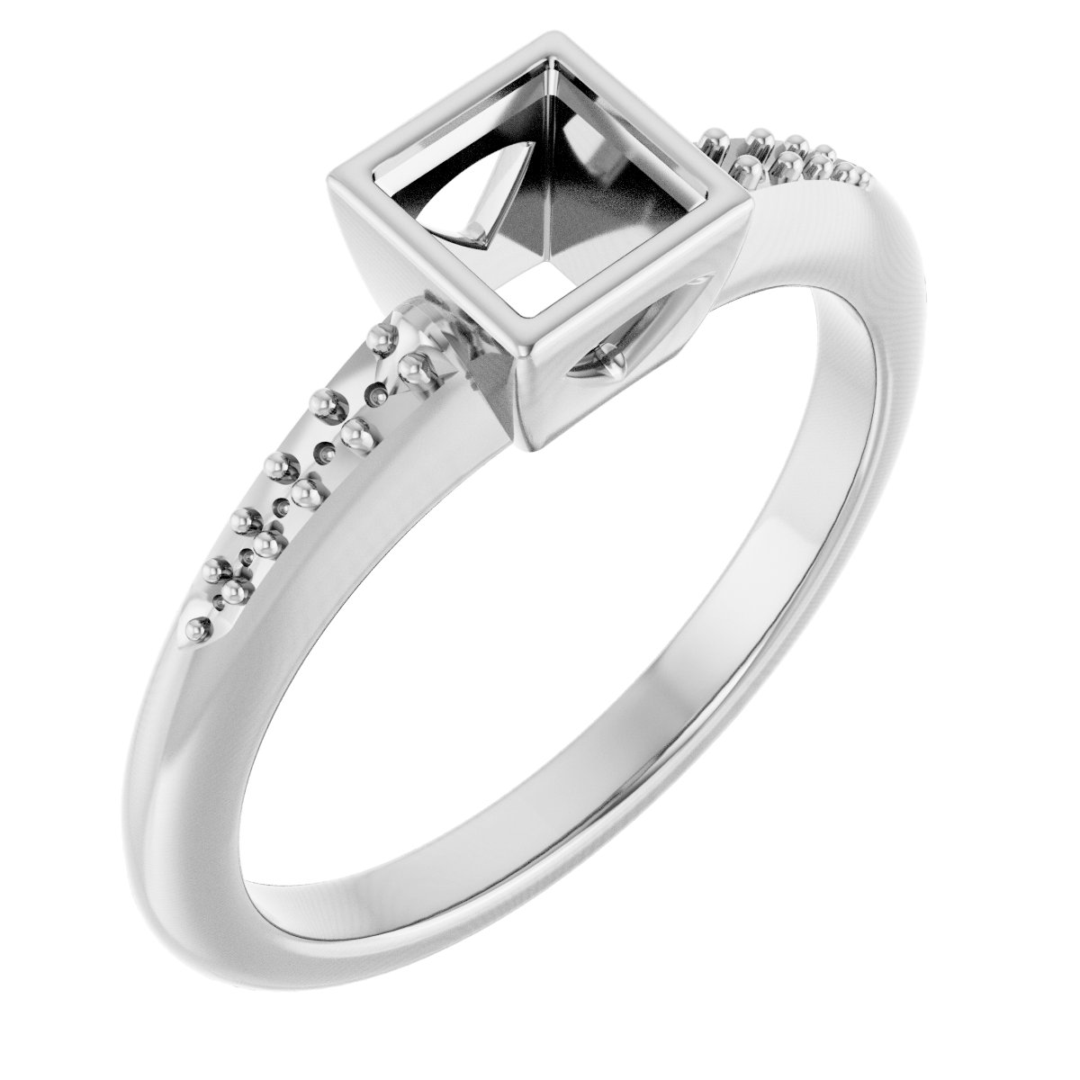 Bezel-Set Solitaire Engagement Ring