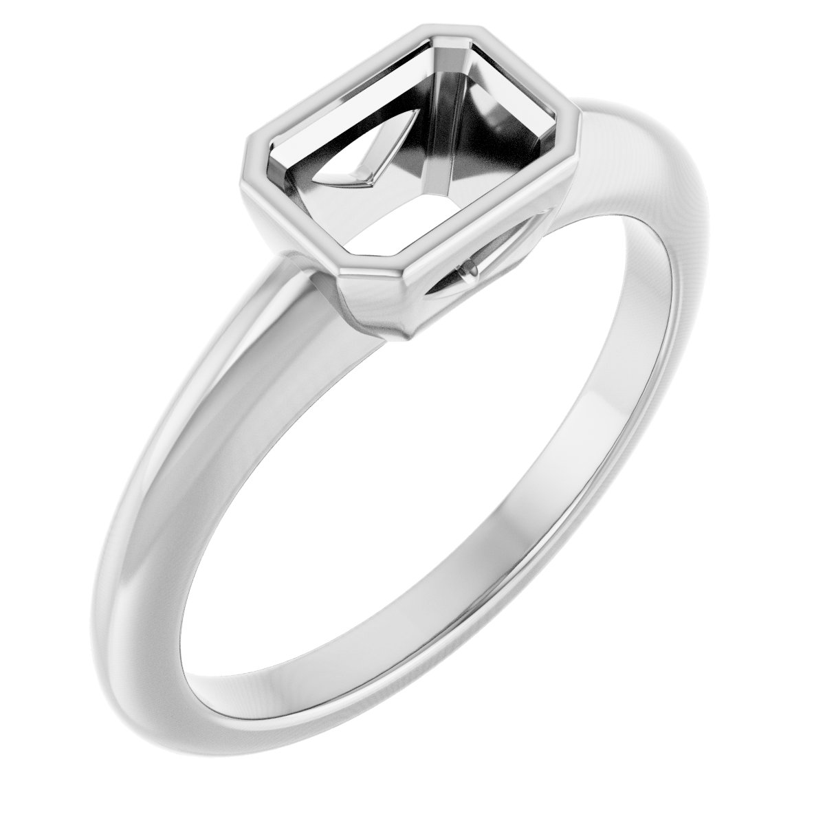 Bezel-Set Solitaire Engagement Ring