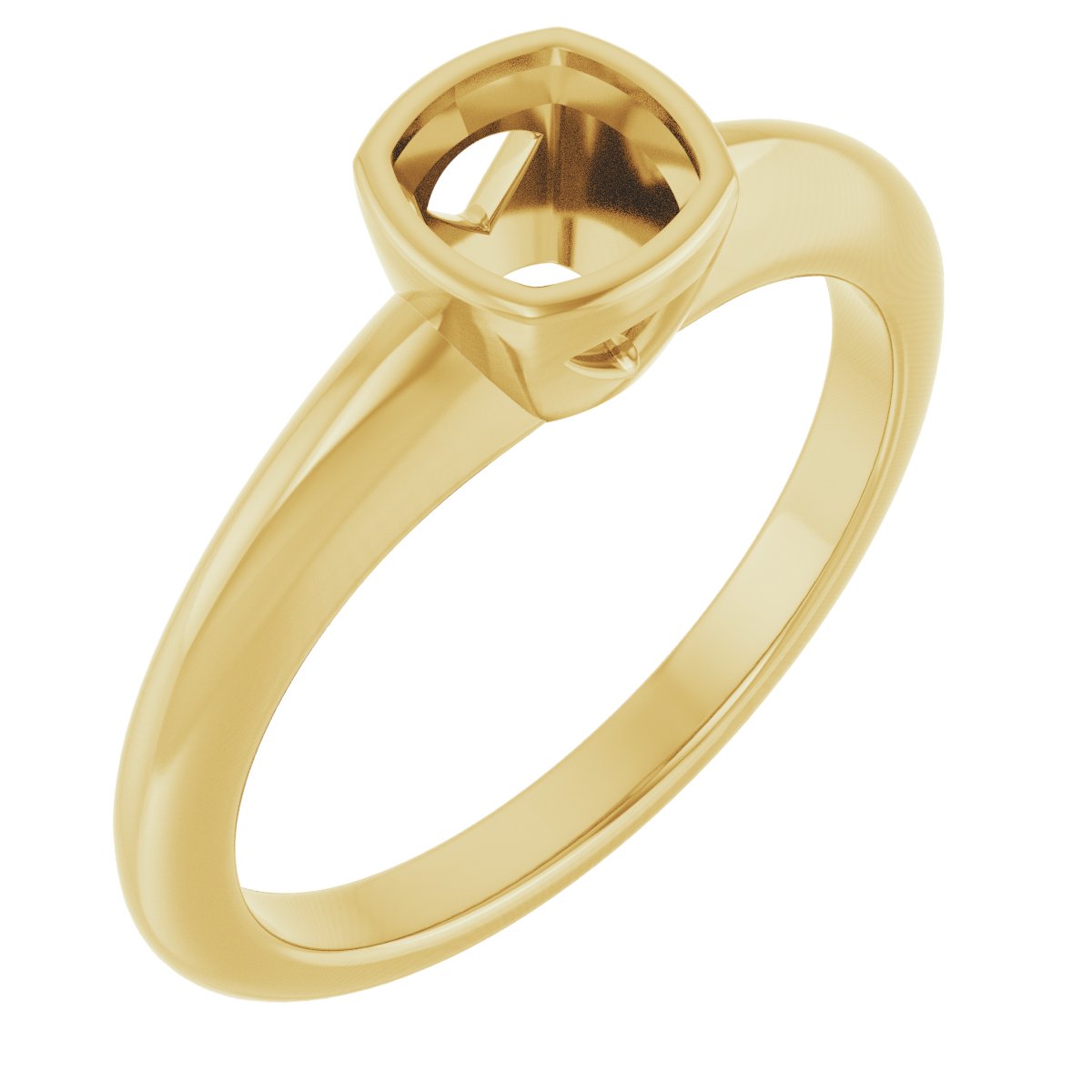 Bezel-Set Solitaire Engagement Ring