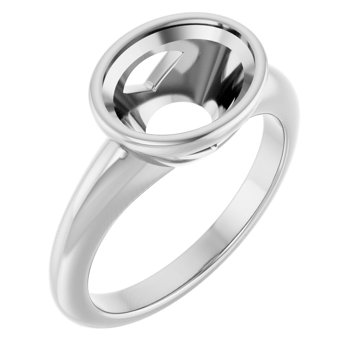 Bezel-Set Solitaire Engagement Ring