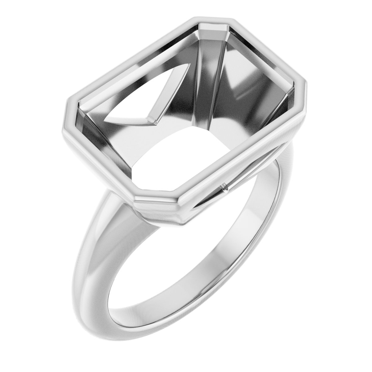 Bezel-Set Solitaire Engagement Ring
