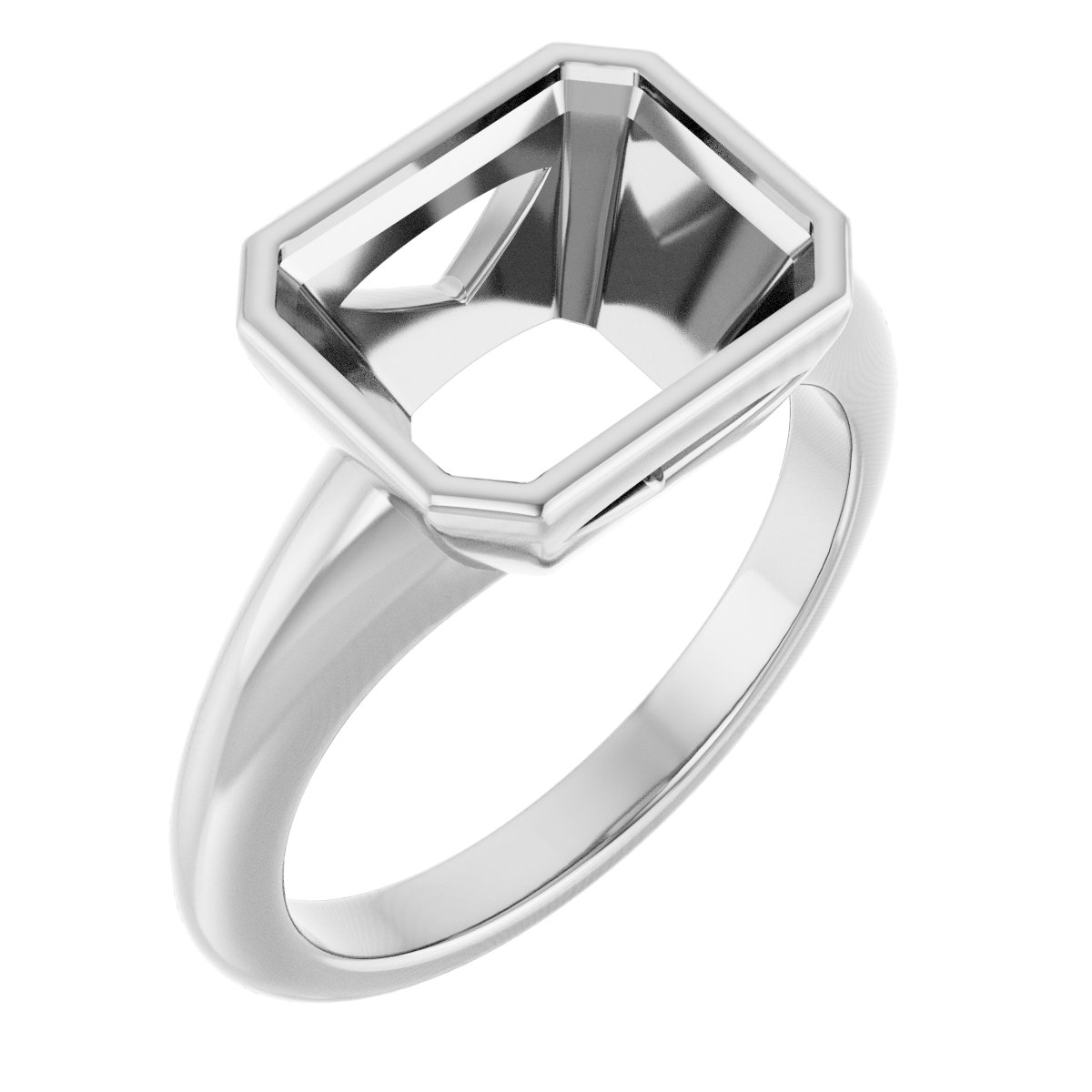 Bezel-Set Solitaire Engagement Ring