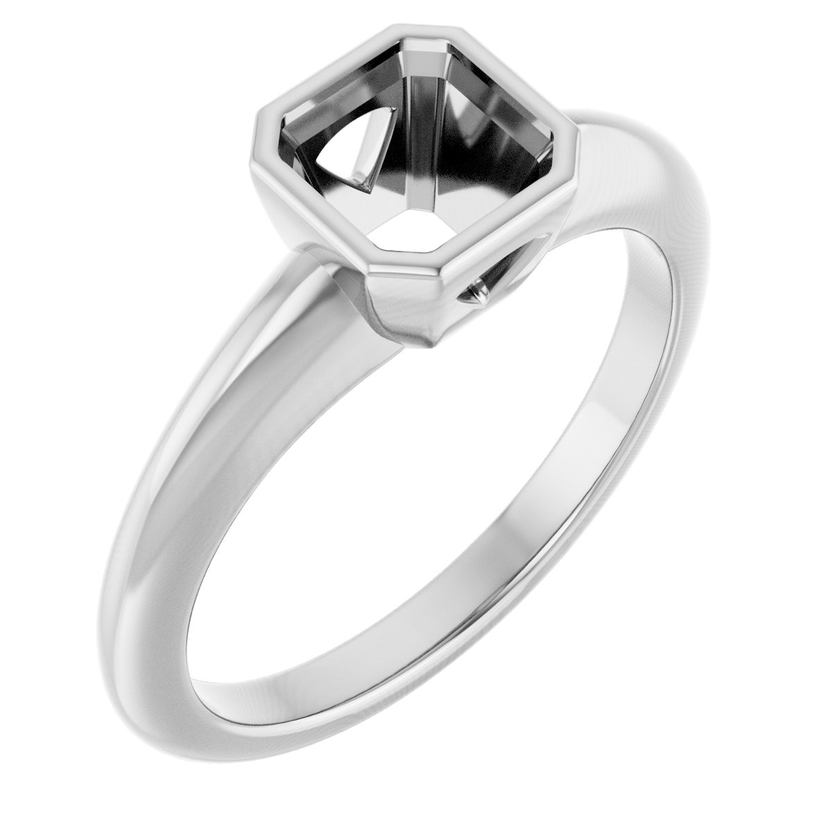 Bezel-Set Solitaire Engagement Ring