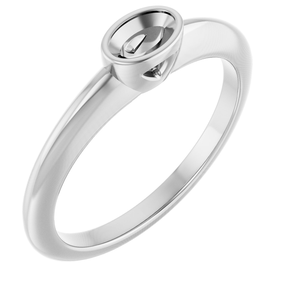 Bezel-Set Solitaire Engagement Ring