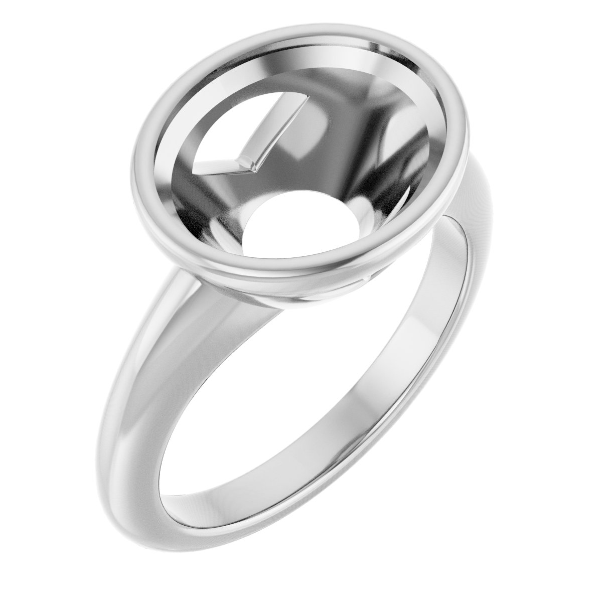 Bezel-Set Solitaire Engagement Ring