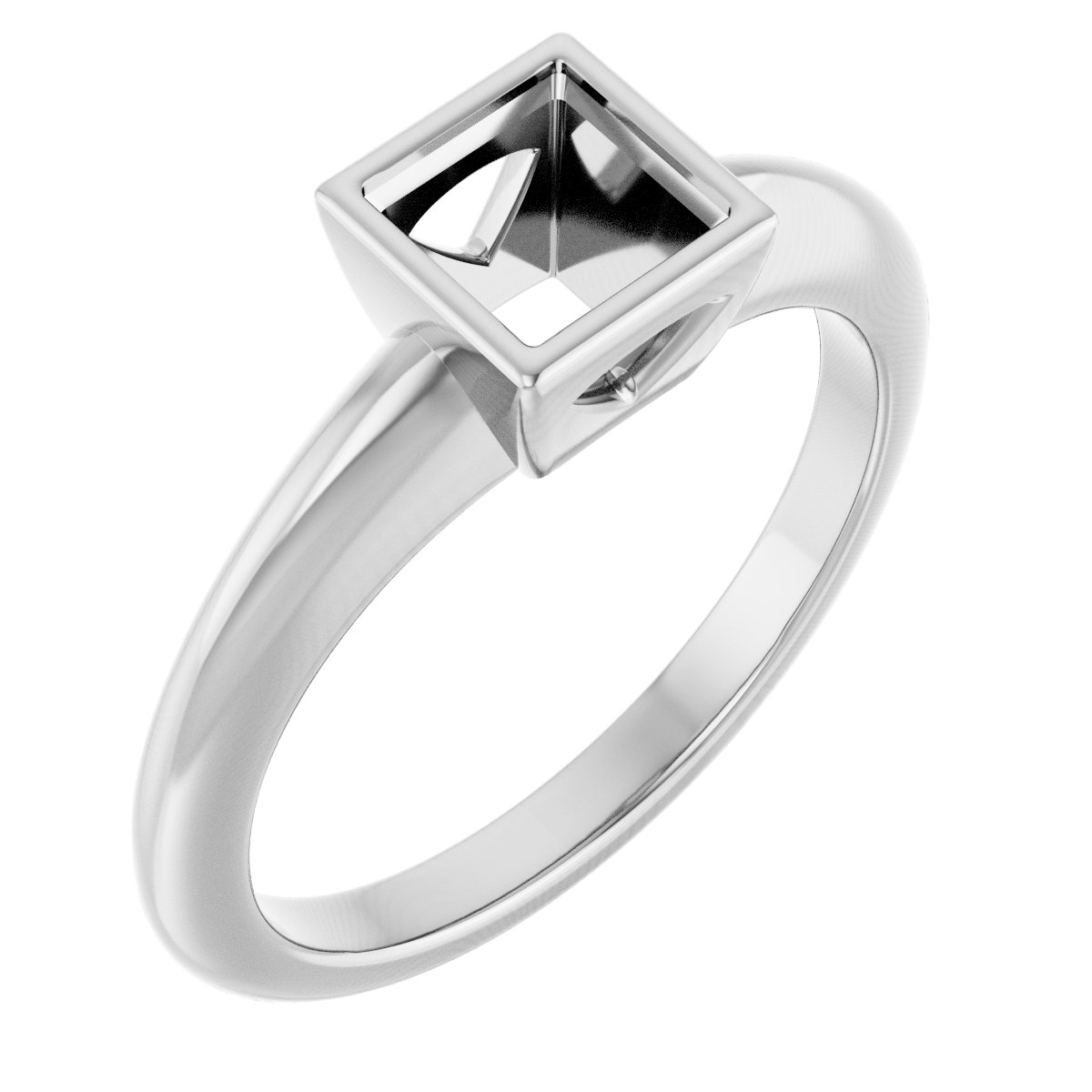 Bezel-Set Solitaire Engagement Ring