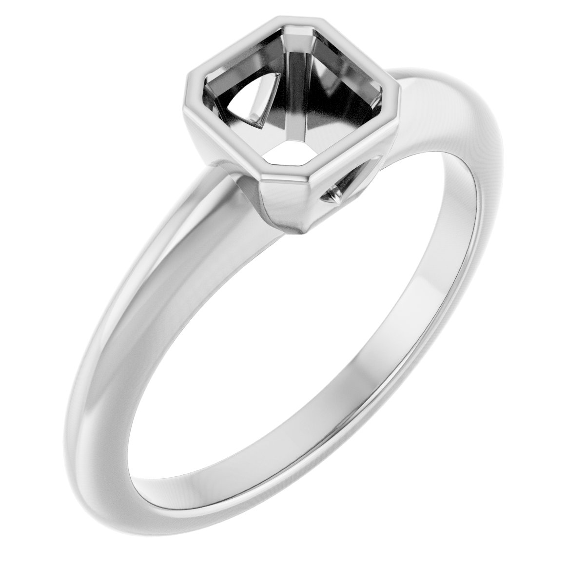 Bezel-Set Solitaire Engagement Ring
