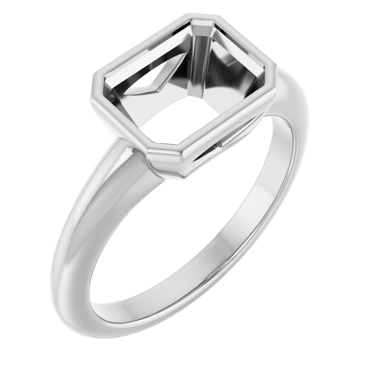 Bezel-Set Solitaire Engagement Ring