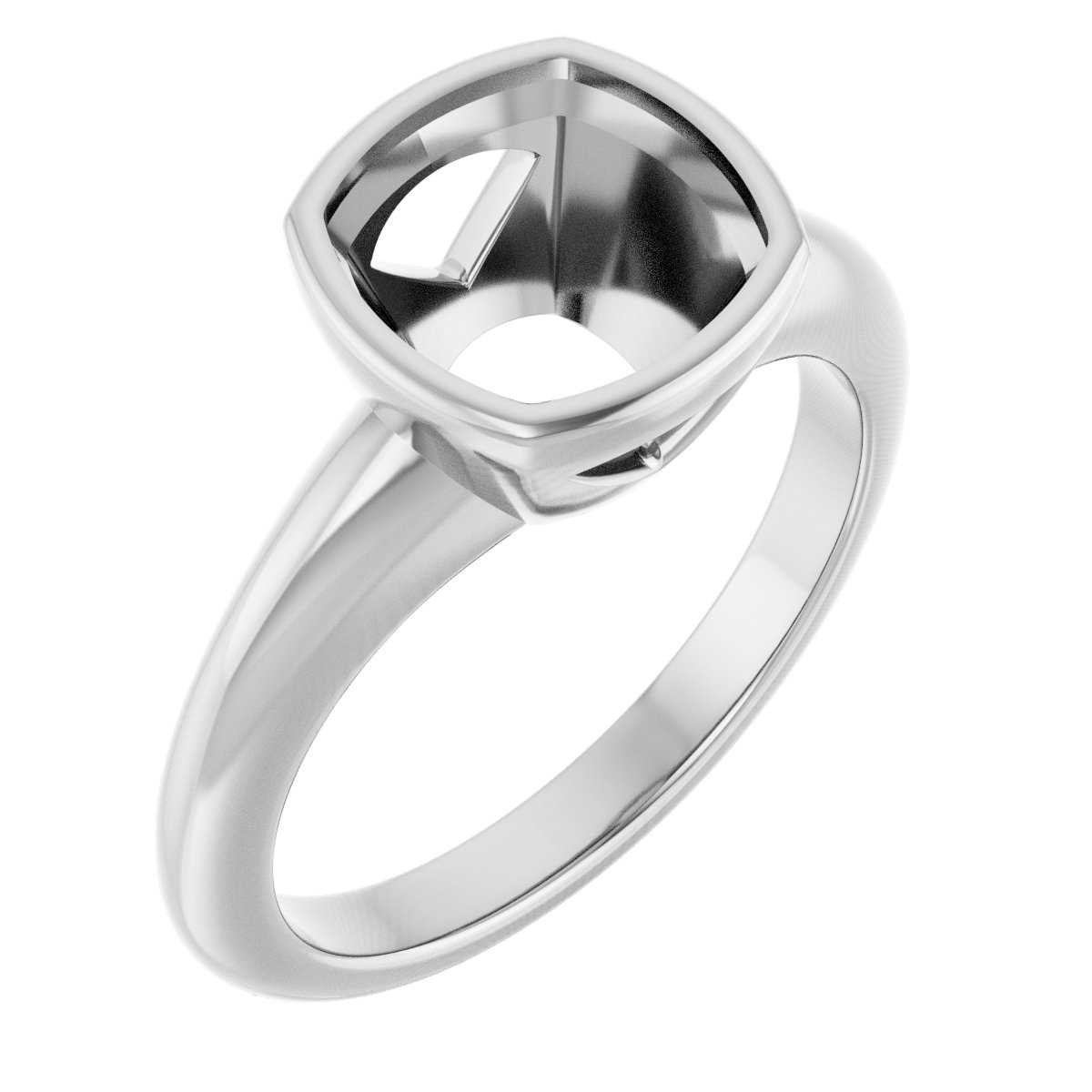 Bezel-Set Solitaire Engagement Ring
