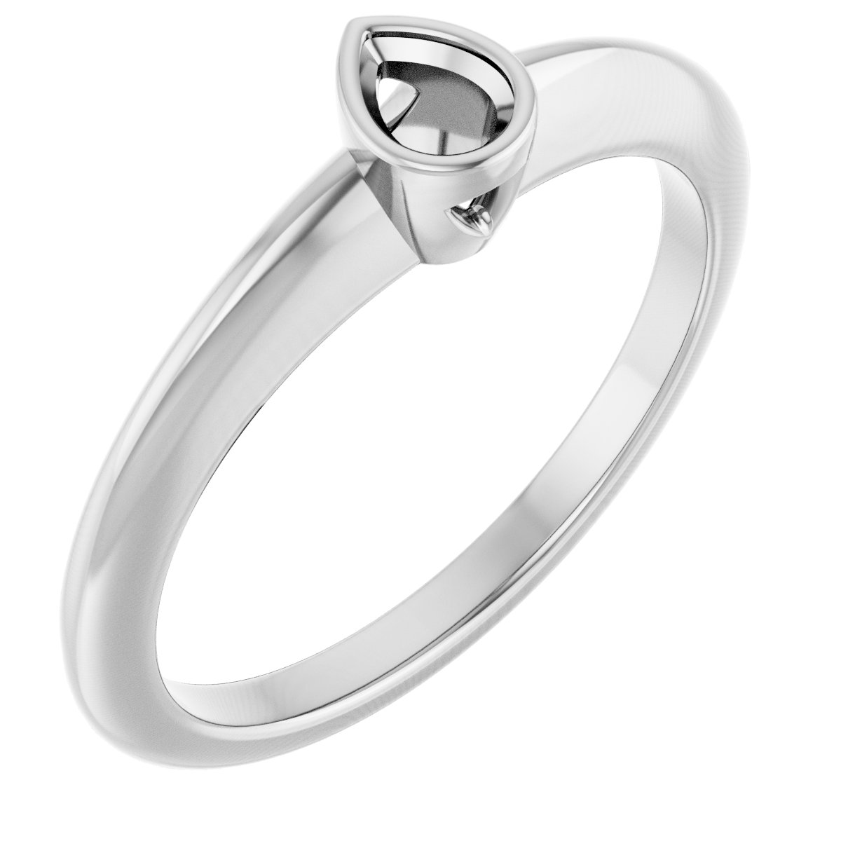 Bezel-Set Solitaire Engagement Ring