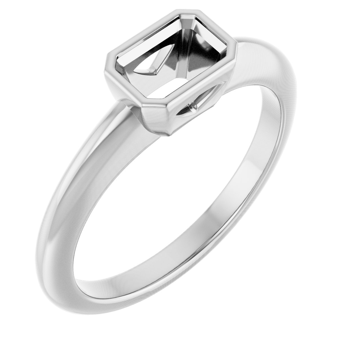 Bezel-Set Solitaire Engagement Ring