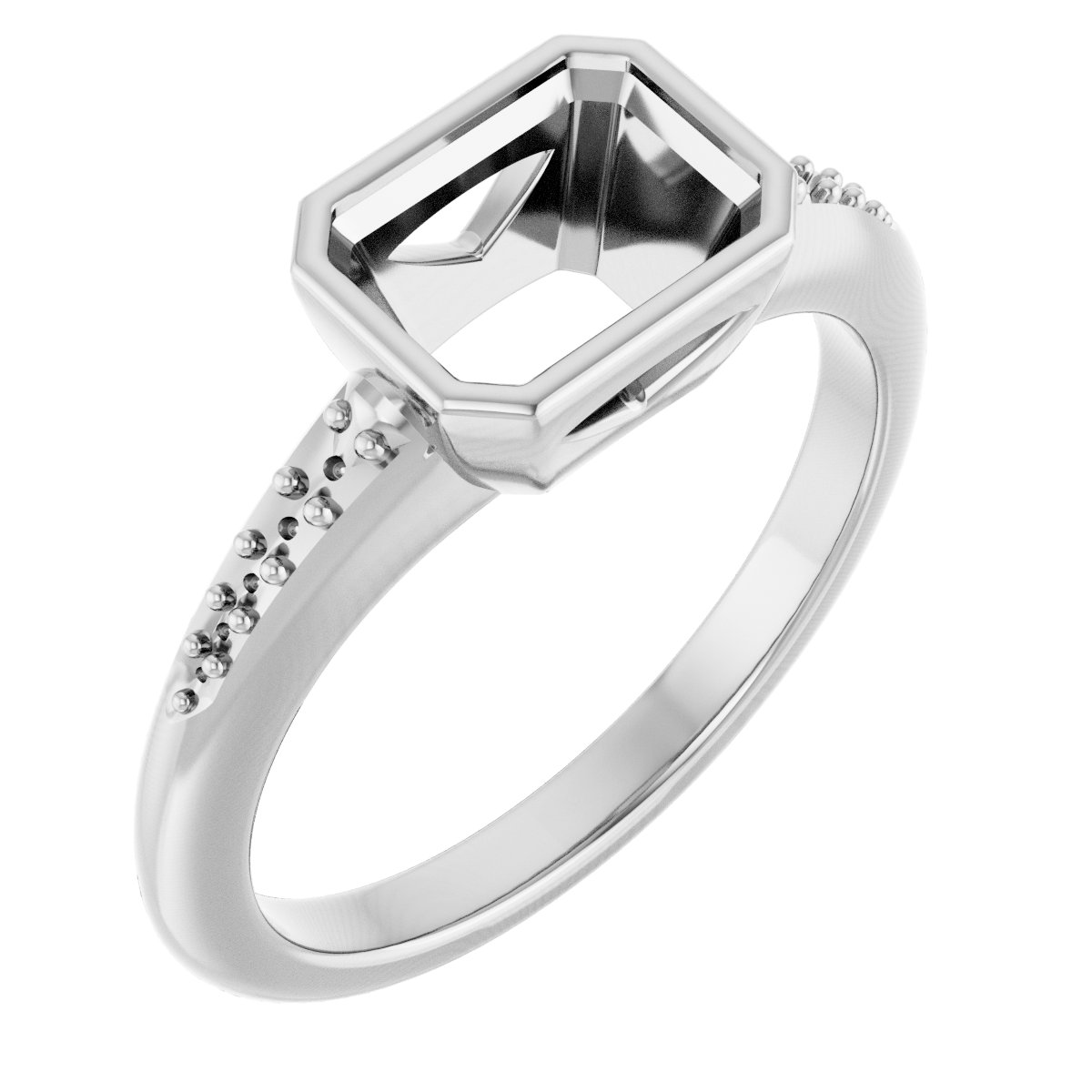 Bezel-Set Solitaire Engagement Ring