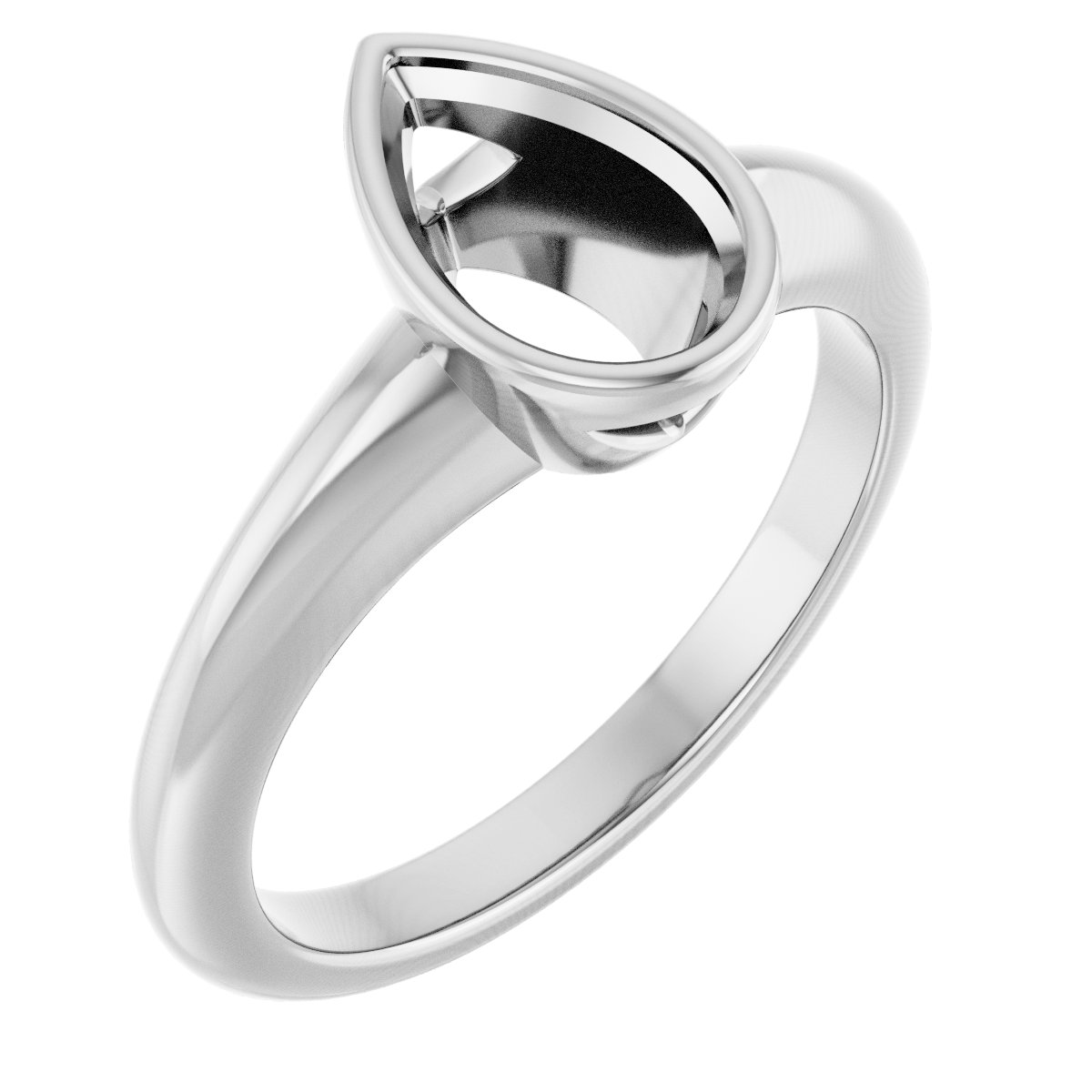 Bezel-Set Solitaire Engagement Ring