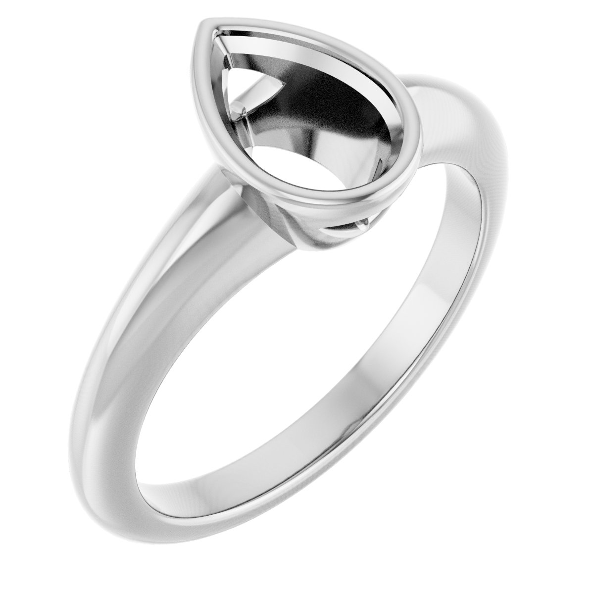 Bezel-Set Solitaire Engagement Ring