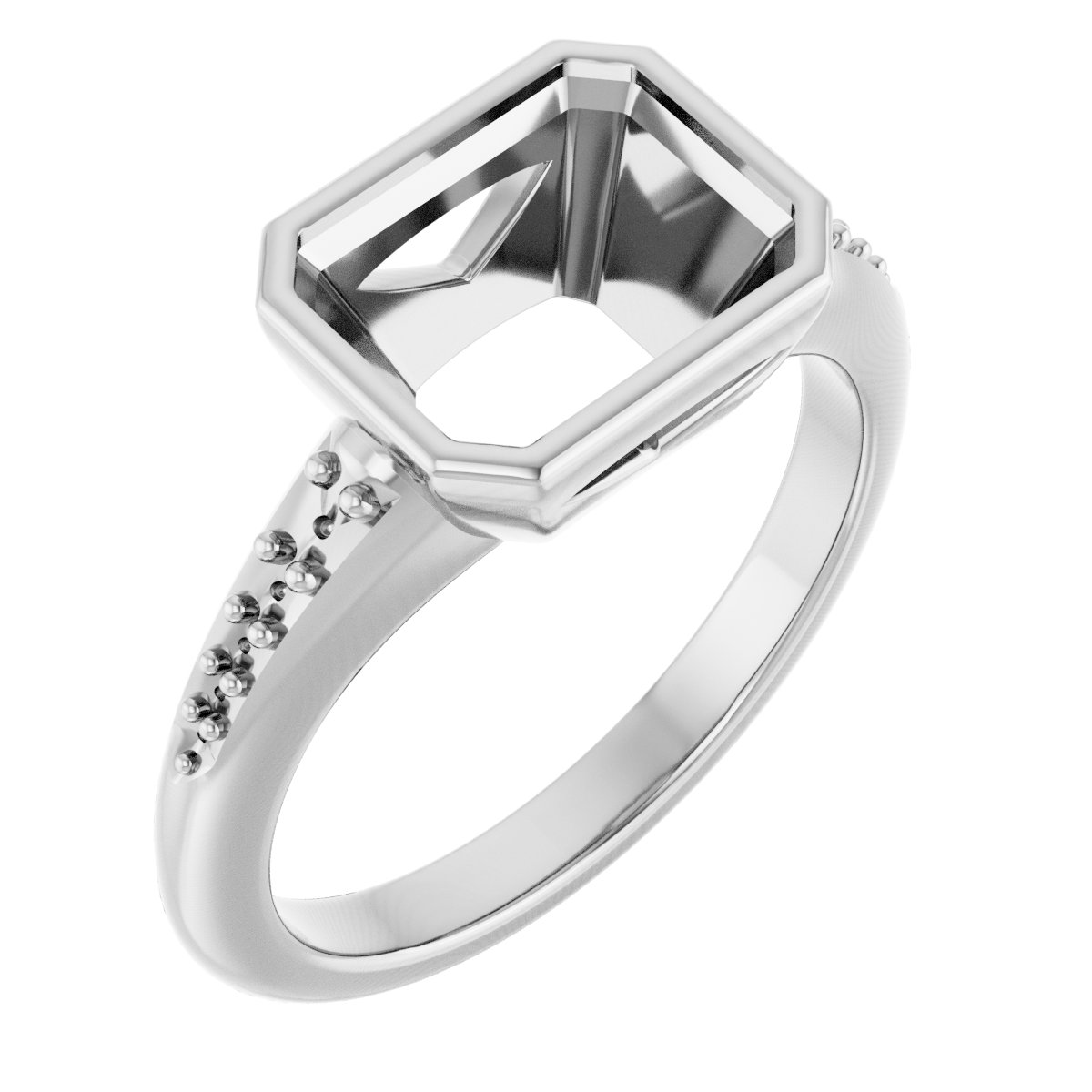 Bezel-Set Solitaire Engagement Ring