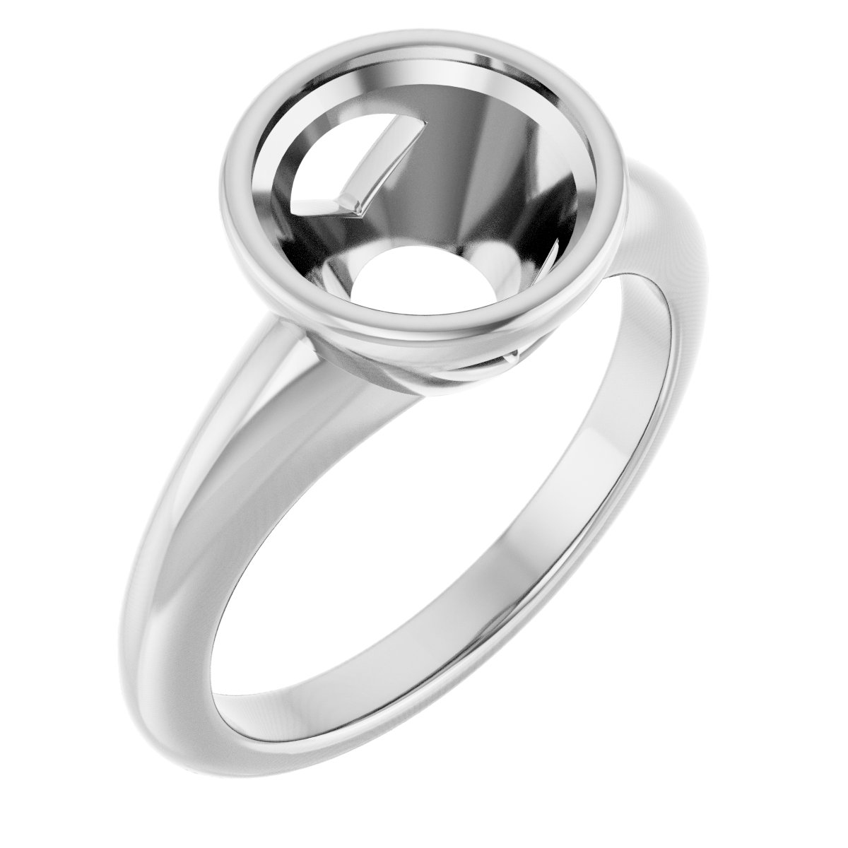 Bezel-Set Solitaire Engagement Ring