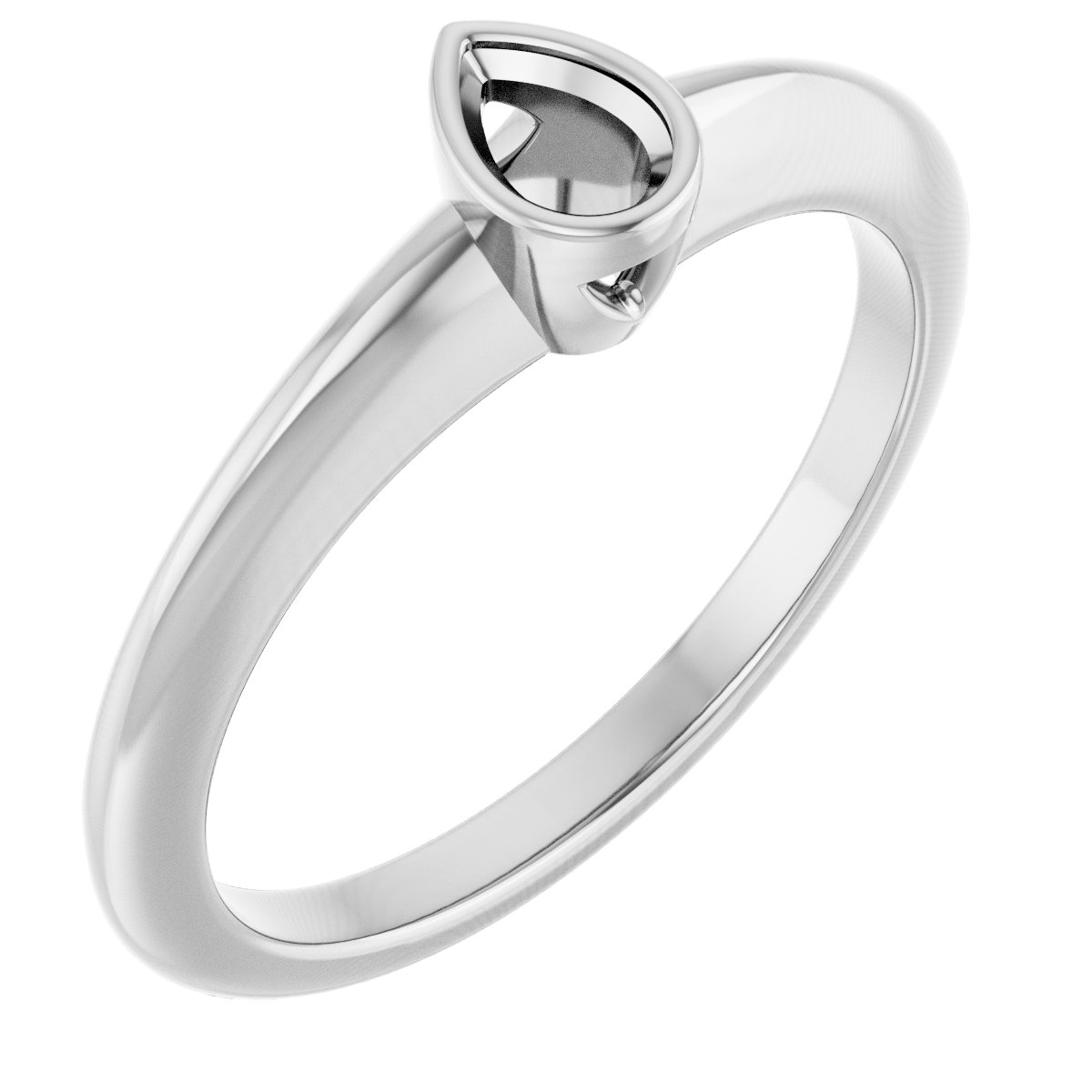 Bezel-Set Solitaire Engagement Ring