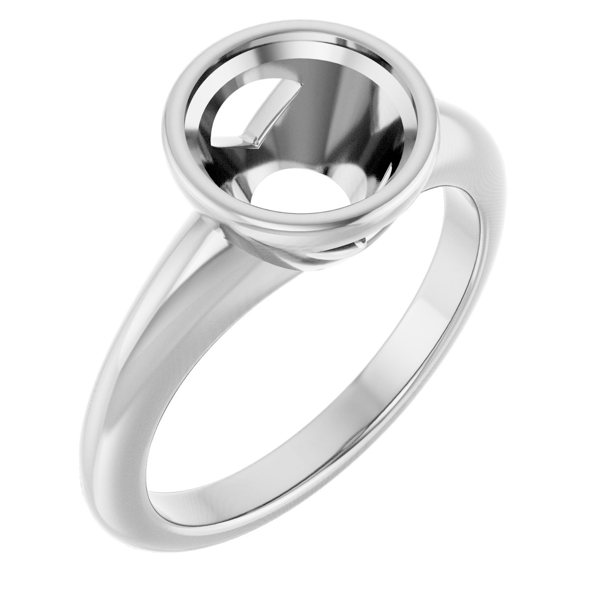 Bezel-Set Solitaire Engagement Ring
