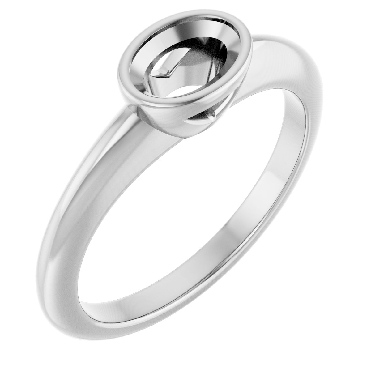 Bezel-Set Solitaire Engagement Ring