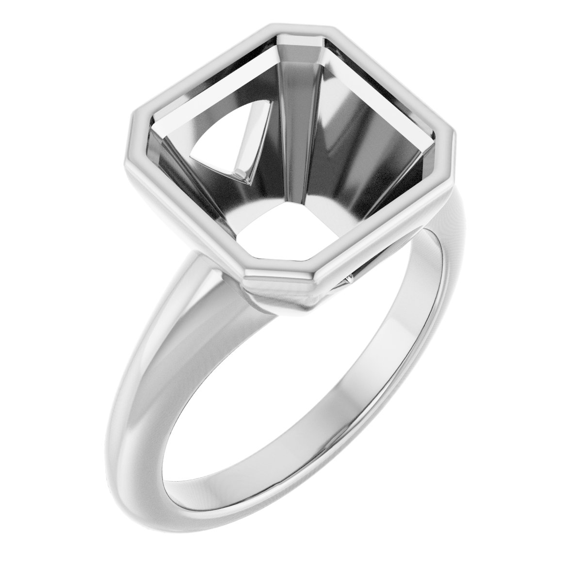 Bezel-Set Solitaire Engagement Ring