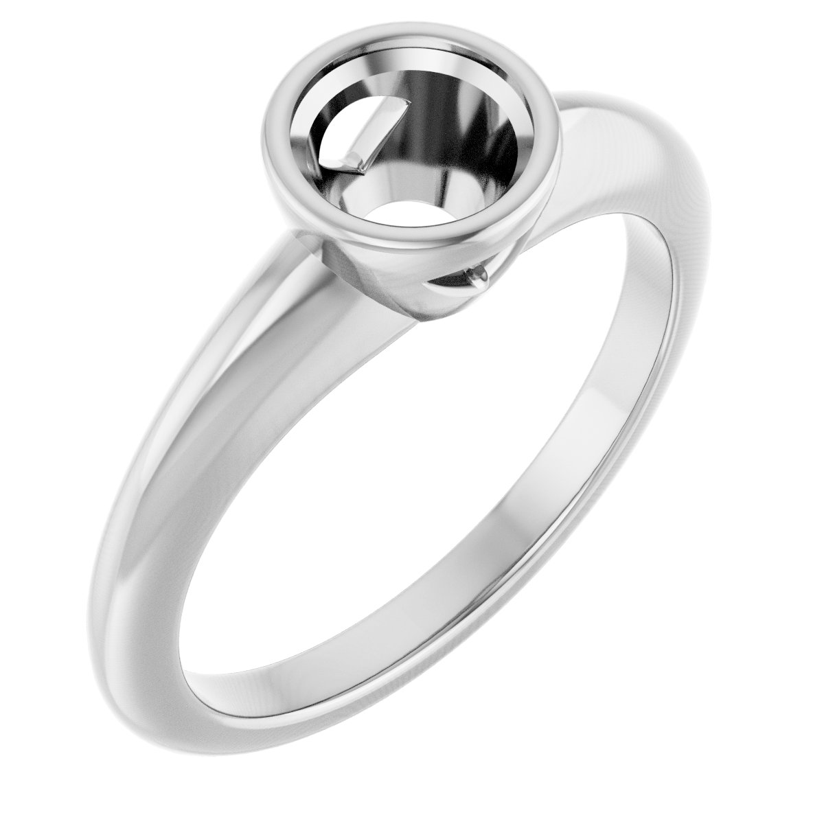 Bezel-Set Solitaire Engagement Ring