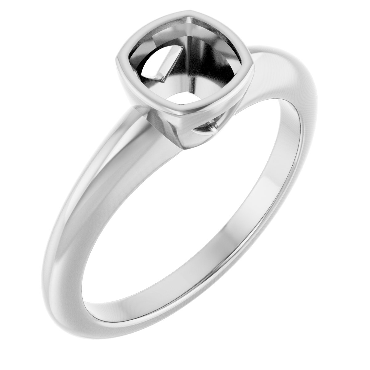 Bezel-Set Solitaire Engagement Ring