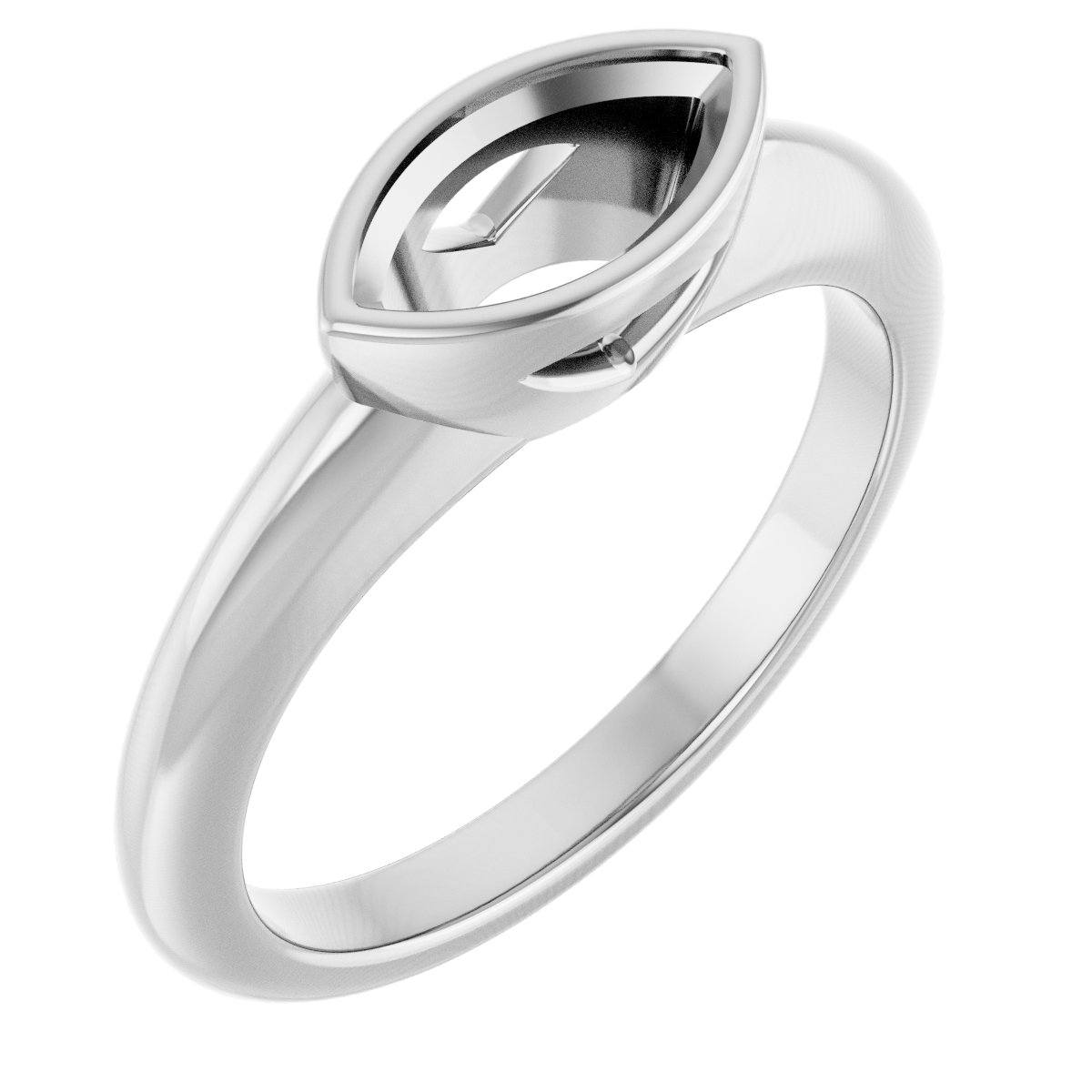 Bezel-Set Solitaire Engagement Ring
