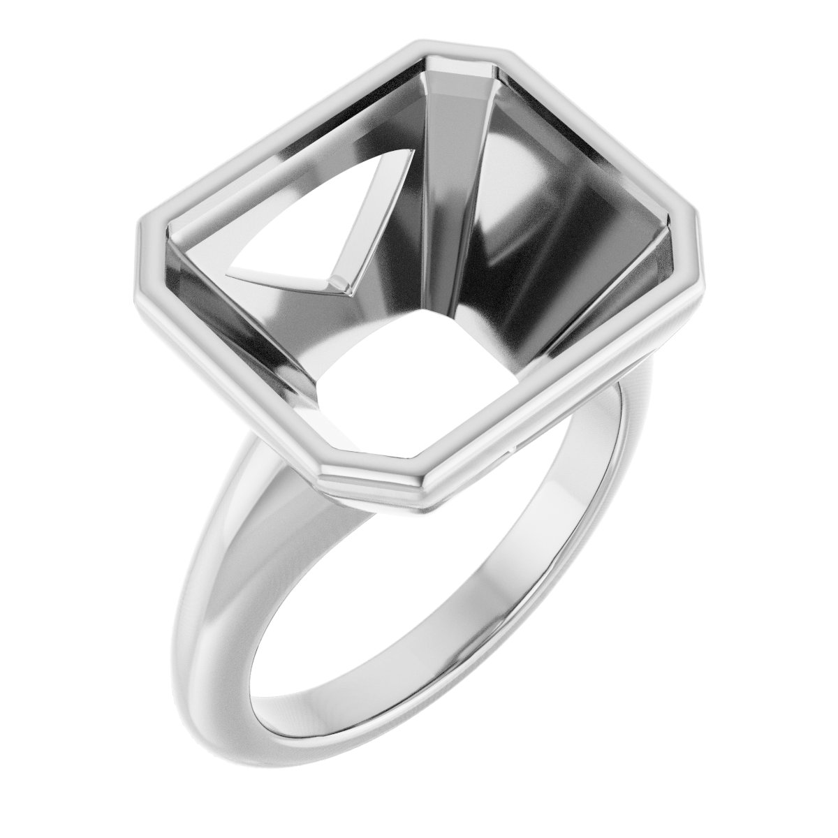 Bezel-Set Solitaire Engagement Ring