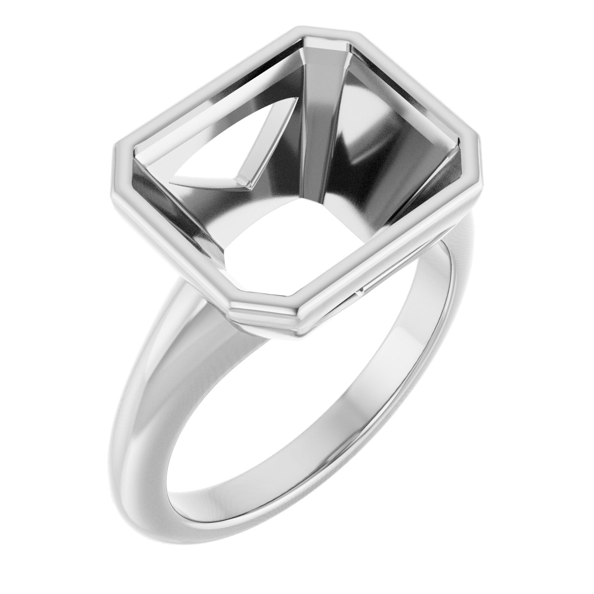Bezel-Set Solitaire Engagement Ring