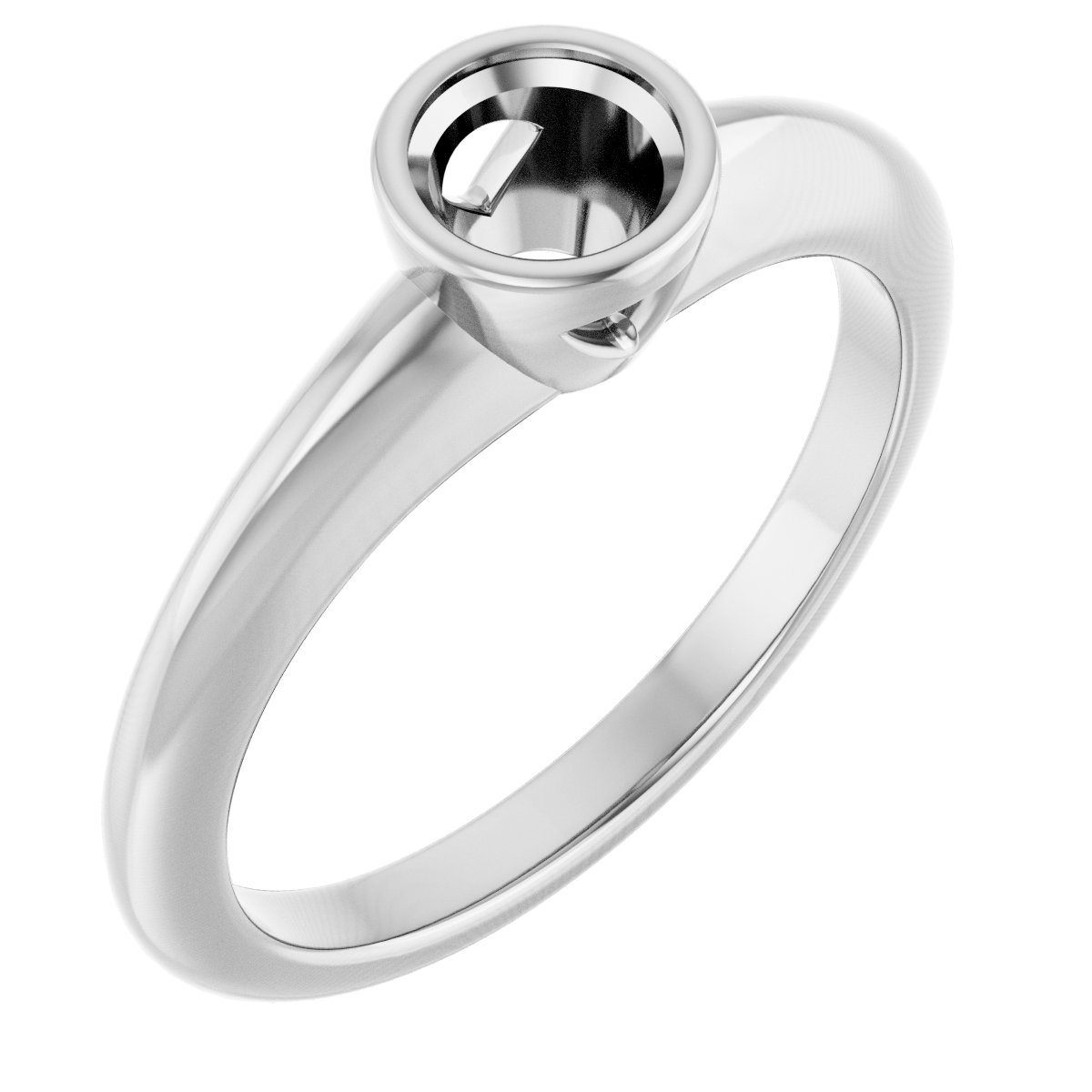 Bezel-Set Solitaire Engagement Ring