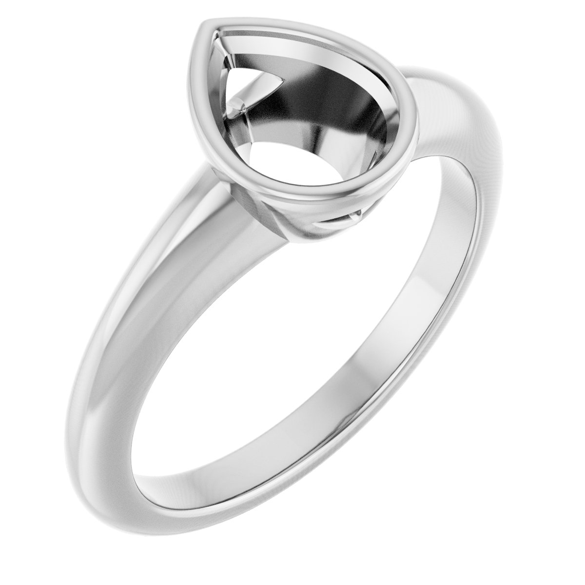 Bezel-Set Solitaire Engagement Ring