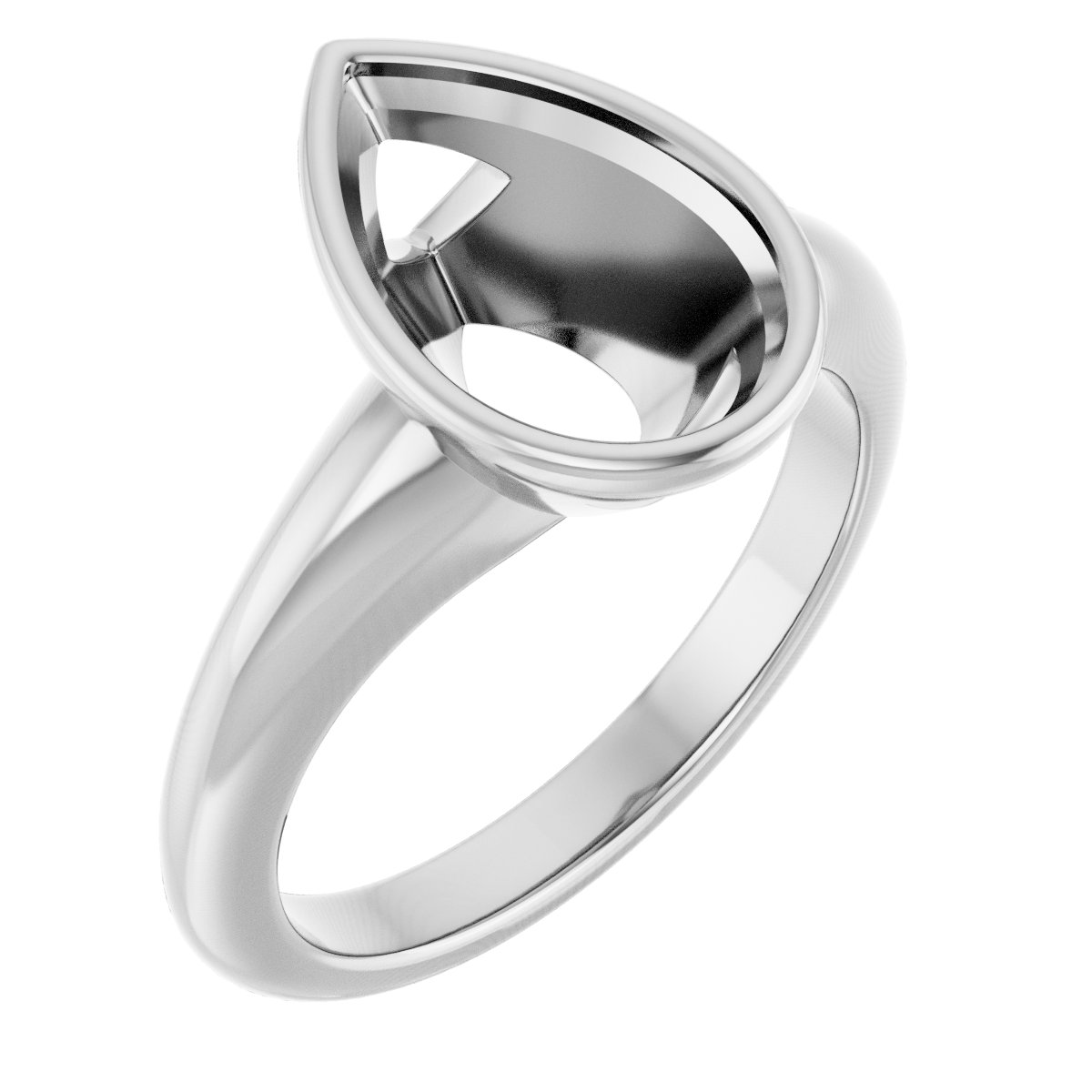 Bezel-Set Solitaire Engagement Ring