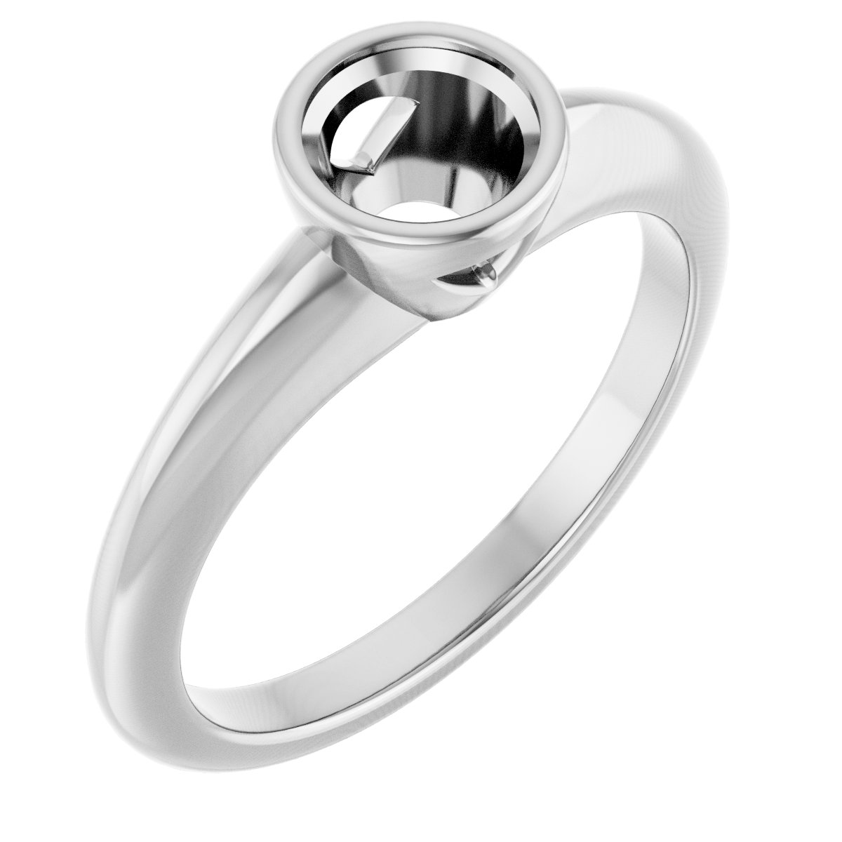 Bezel-Set Solitaire Engagement Ring