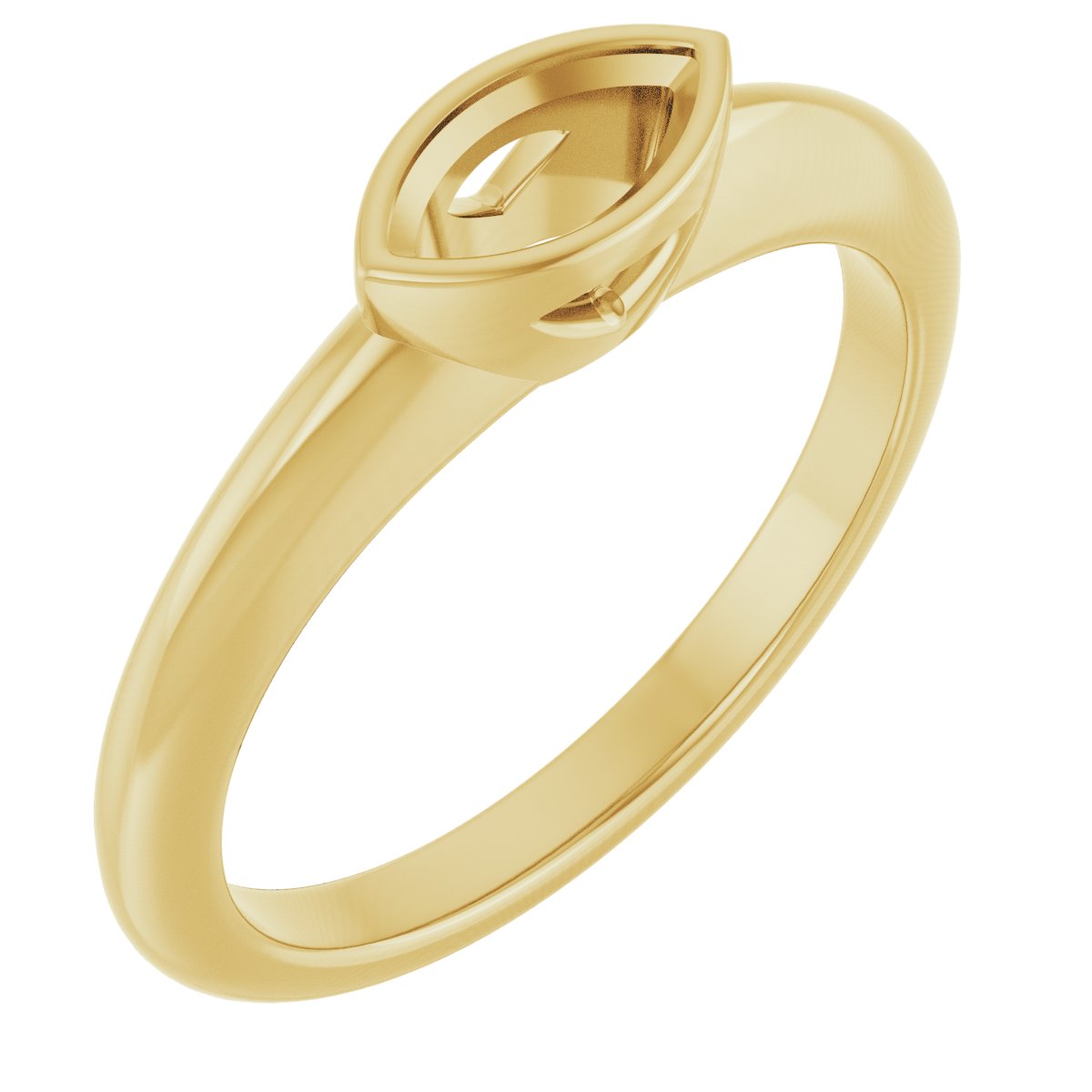 Bezel-Set Solitaire Engagement Ring